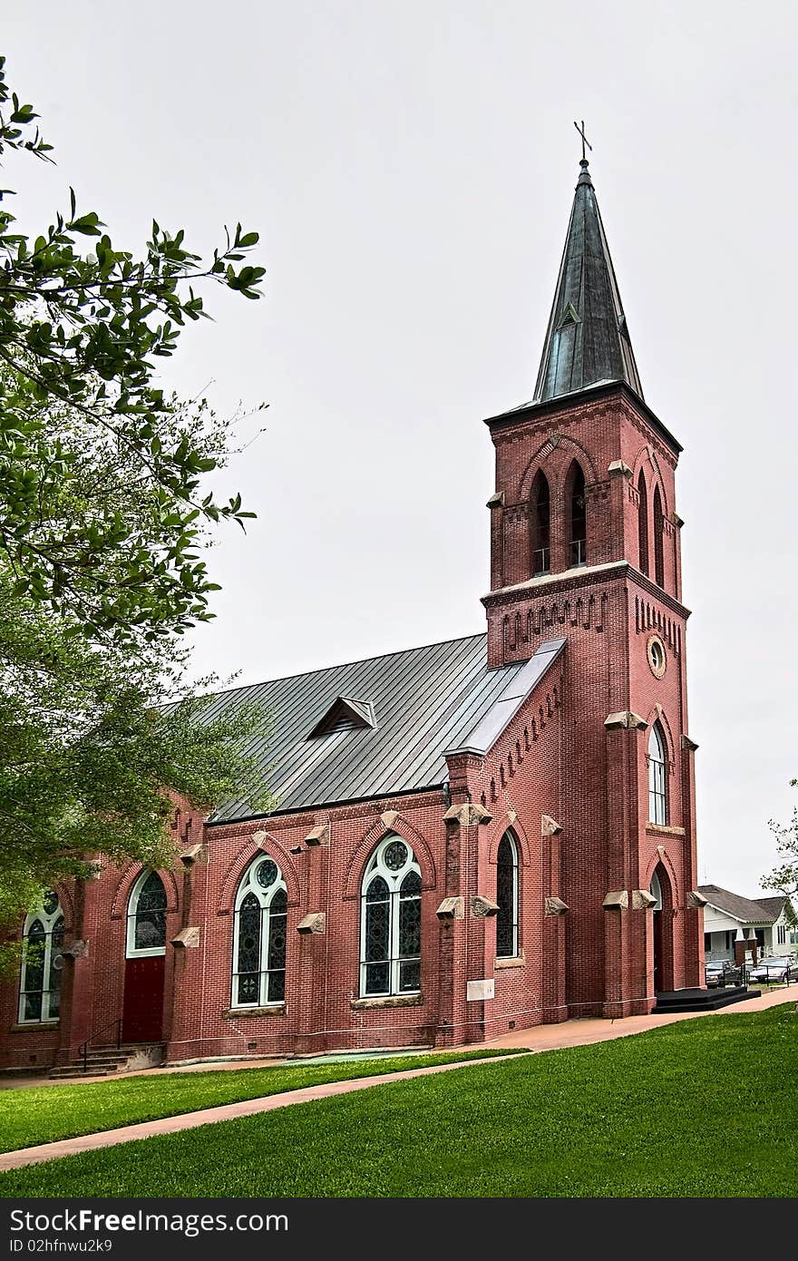 Historic Catholic Church in a rural setting. Historic Catholic Church in a rural setting.