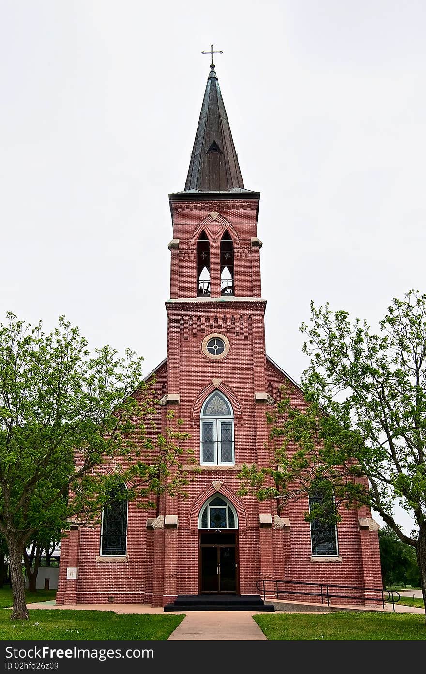 Historic Catholic Church in a rural setting. Historic Catholic Church in a rural setting.