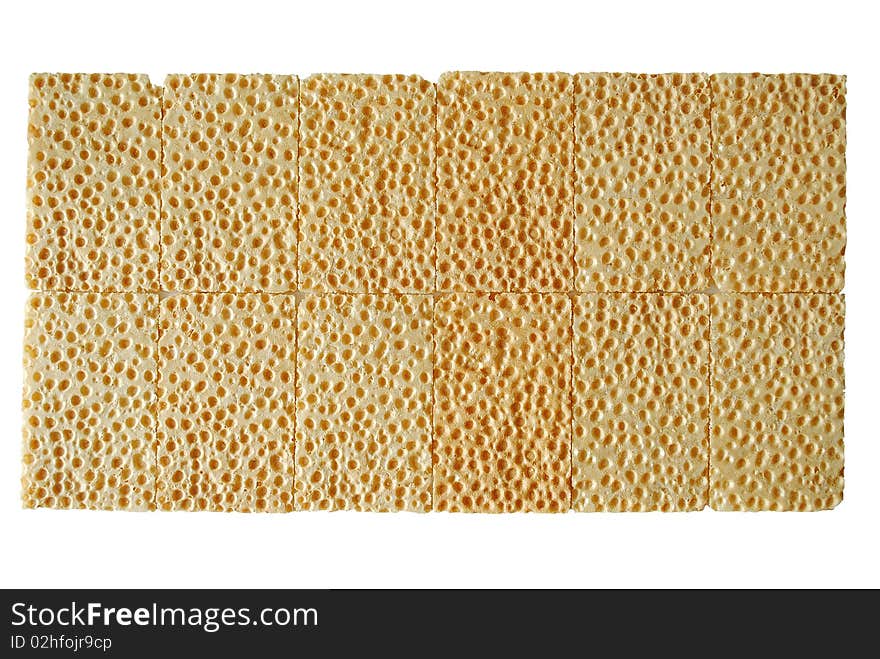 Crispbread, separately on a white background. Crispbread, separately on a white background