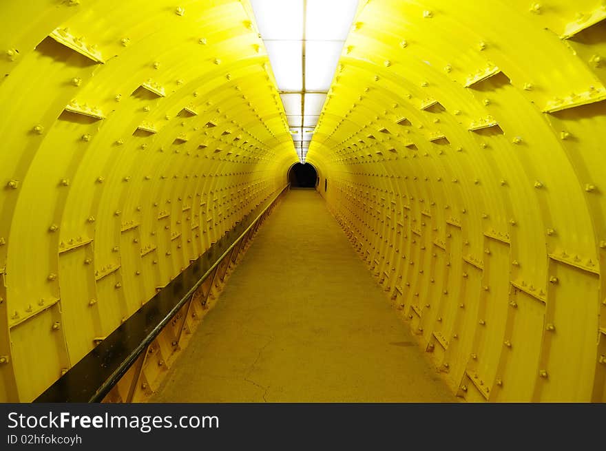 Futuristic Yellow Tunnel