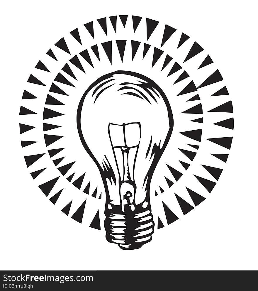 Glowing light bulb illustration