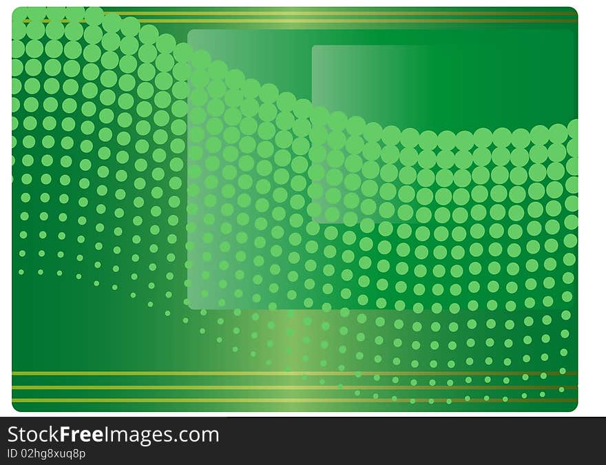 Green background with green halftone. Green background with green halftone