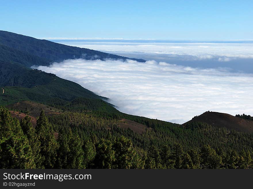 A view at the landscape of volcanic La Palma, Spain. A view at the landscape of volcanic La Palma, Spain