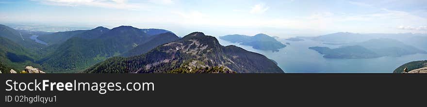 Panorama view from lions peak