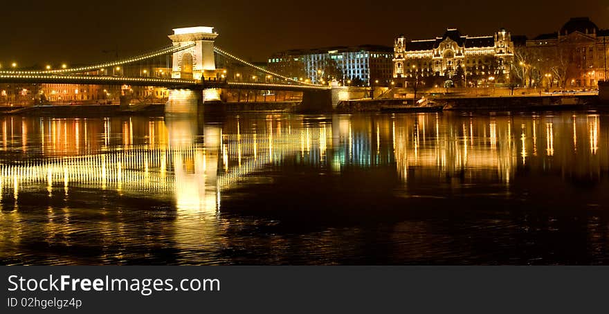 Chain Bridge in Budapest, Hungary