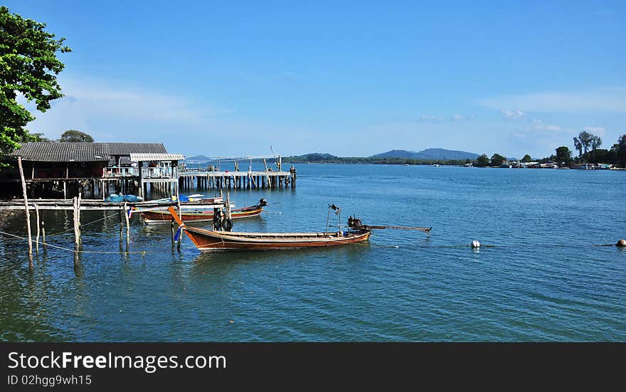 Fishermen village at phuket Thailand