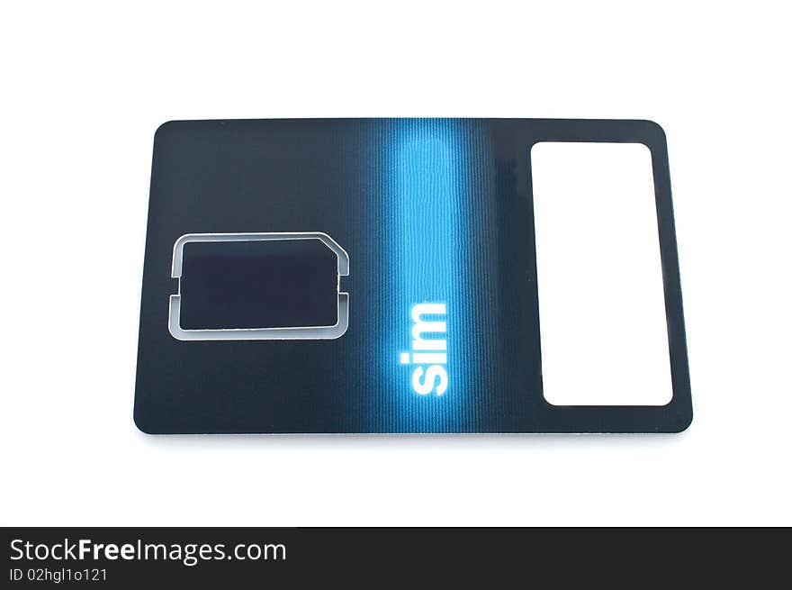 Sim card close up view isolated