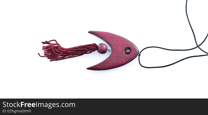 The Pendent Made Of Mahogany In The Form Of Fish