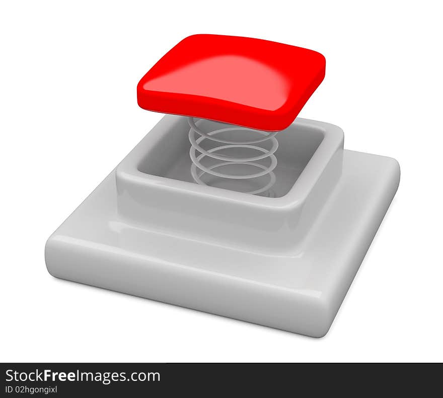 Red button isolated on white