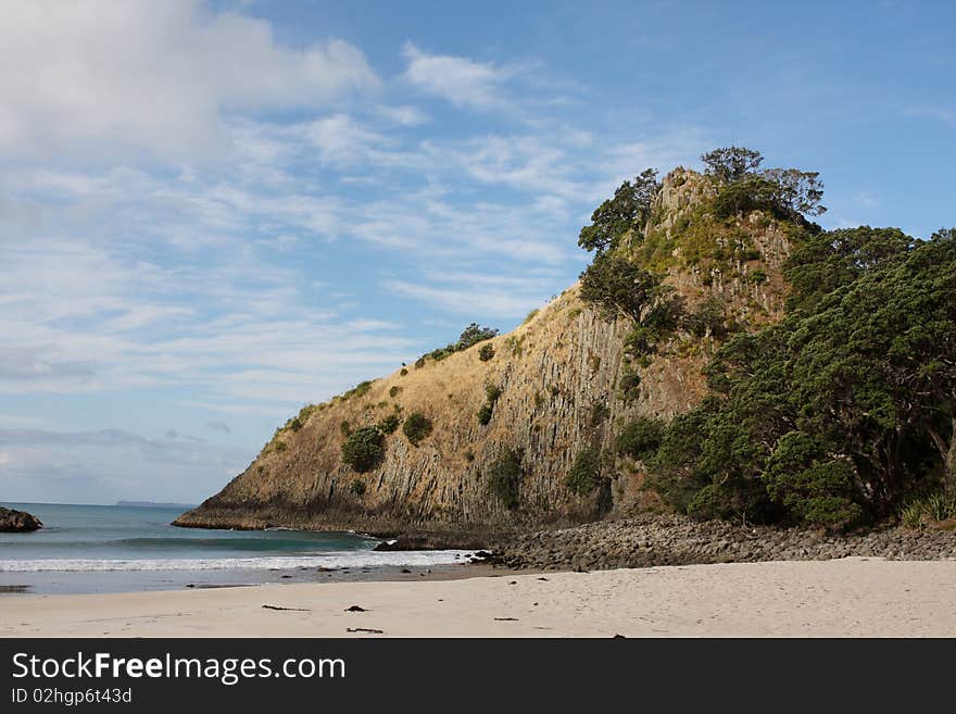 Headland At New Chum Beach New Zealand