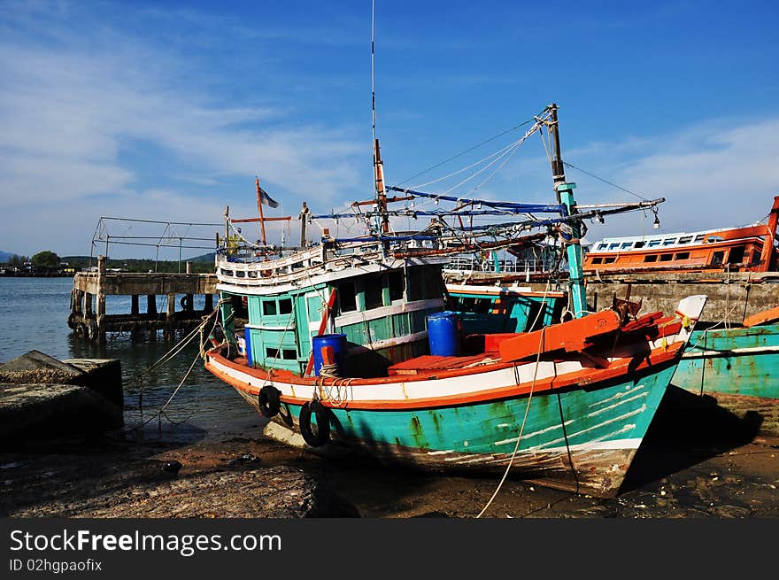 Fishermen village at phuket Thailand