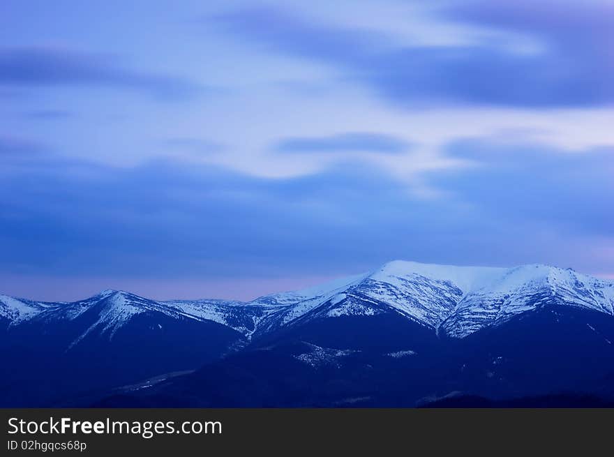 The Sky With Clouds In Mountains