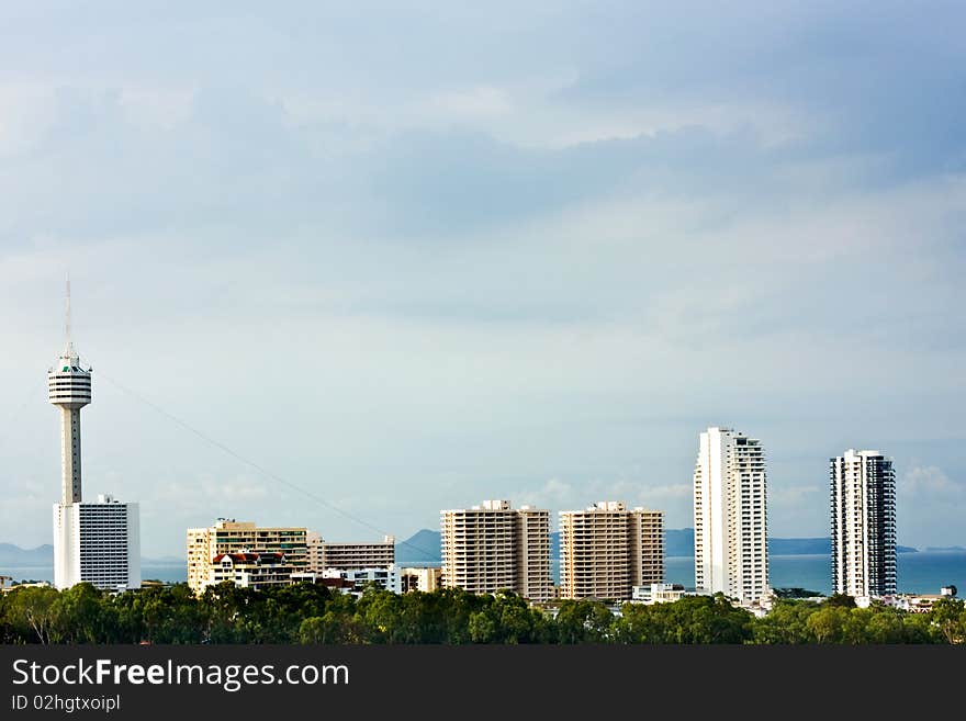 Several towers growth up in pattaya. Several towers growth up in pattaya