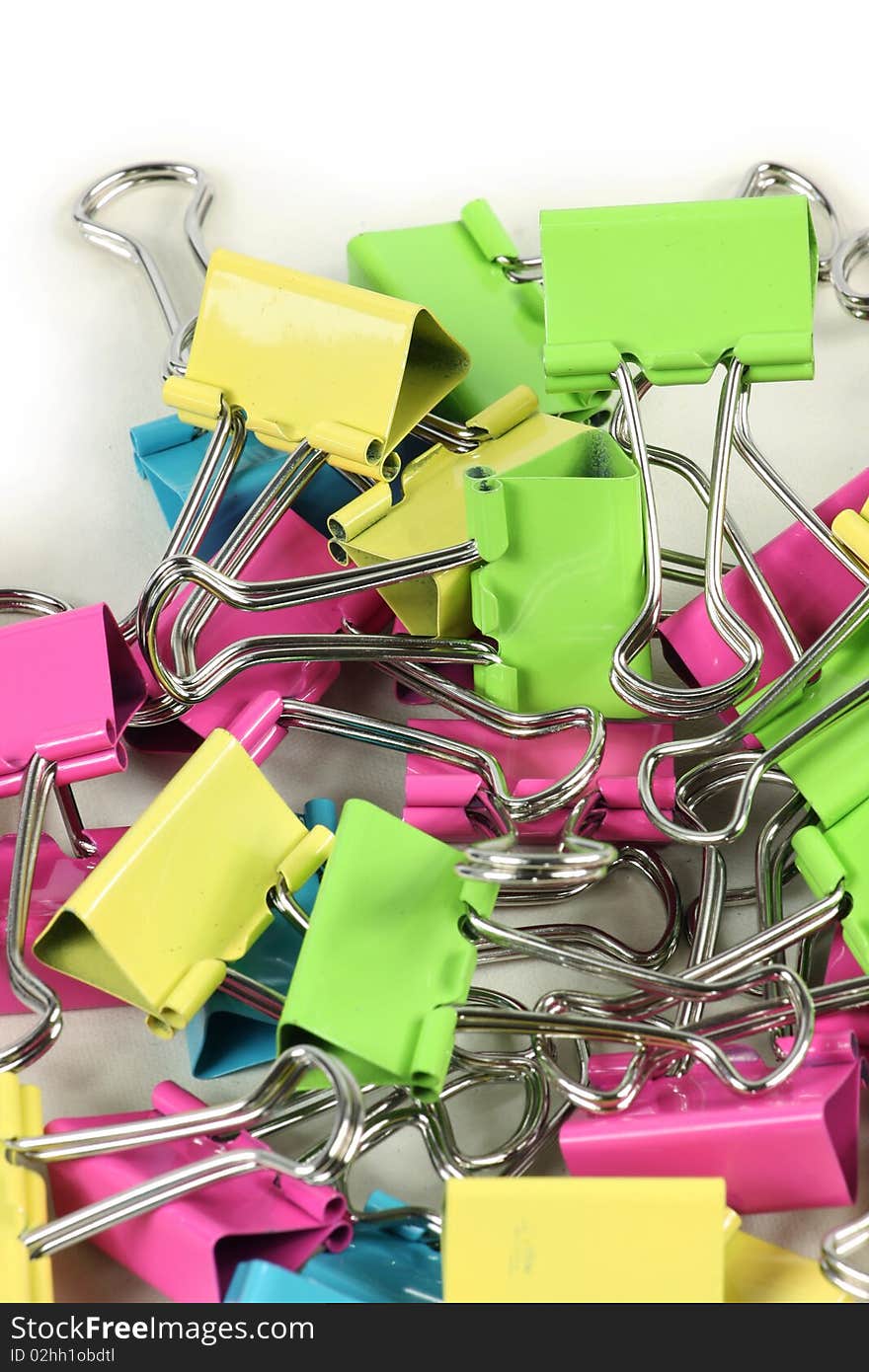 Paper clips is isolated on a white background