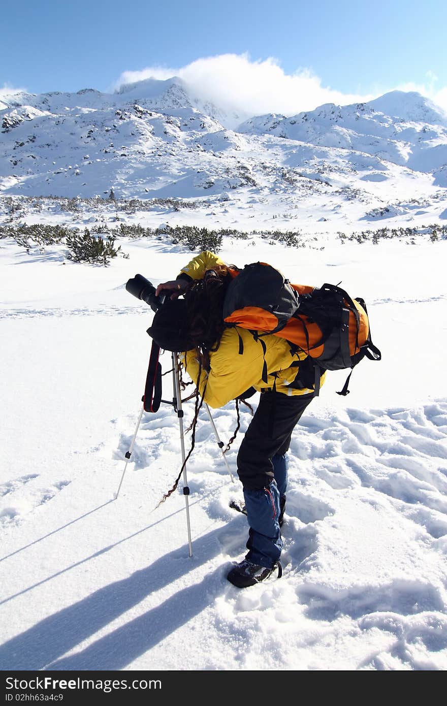 Photographer In The Mountain