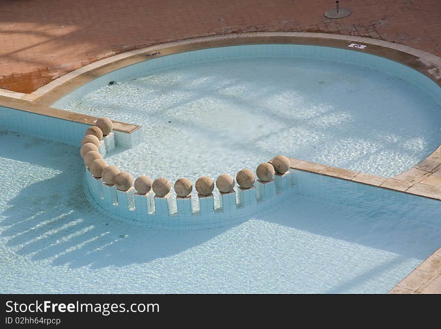 Swimmin pool for tourists relax in a hotel from morocco. Swimmin pool for tourists relax in a hotel from morocco