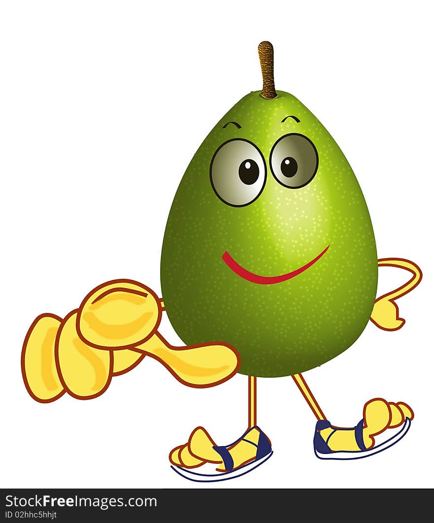 Pear fruit cartoon