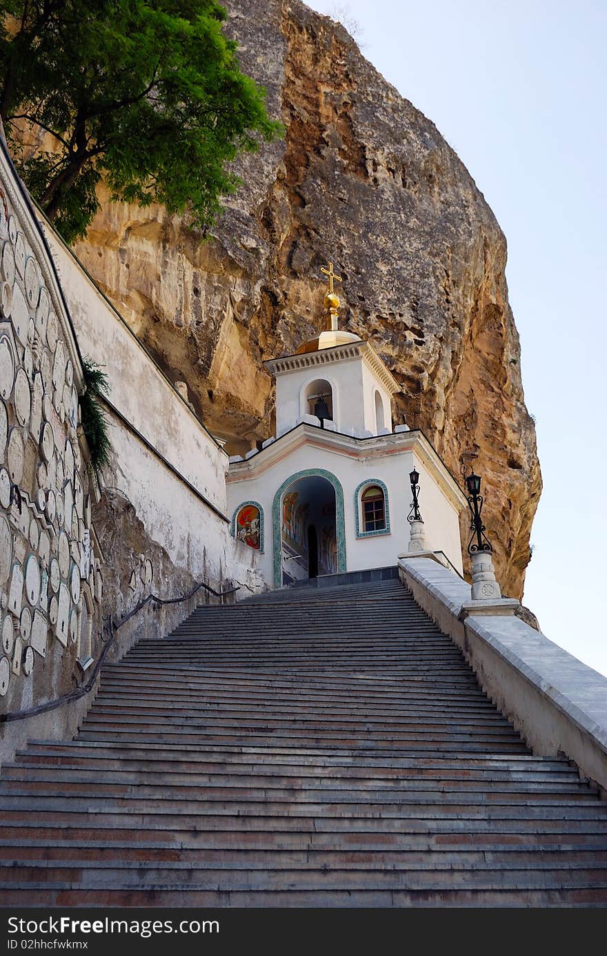 Svyato-Uspensky Monastery it is an orthodox monastery in Crimea. Located in the natural boundary of Mariam-Dere (Canyon of Maria) near-by Bakhchisarai. Svyato-Uspensky Monastery it is an orthodox monastery in Crimea. Located in the natural boundary of Mariam-Dere (Canyon of Maria) near-by Bakhchisarai.