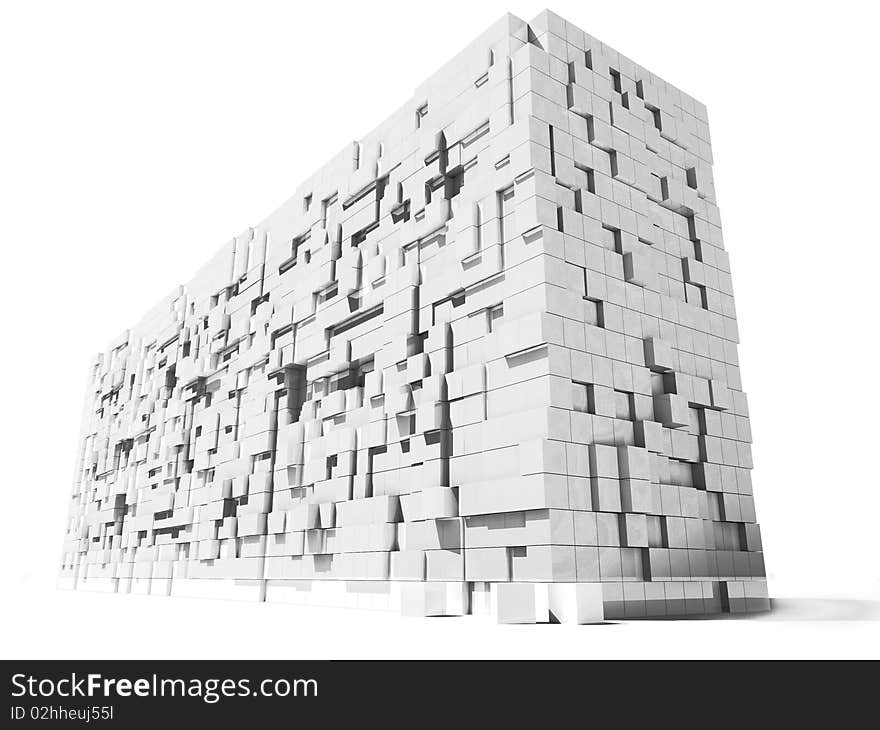 Brick wall  - rendered in 3d