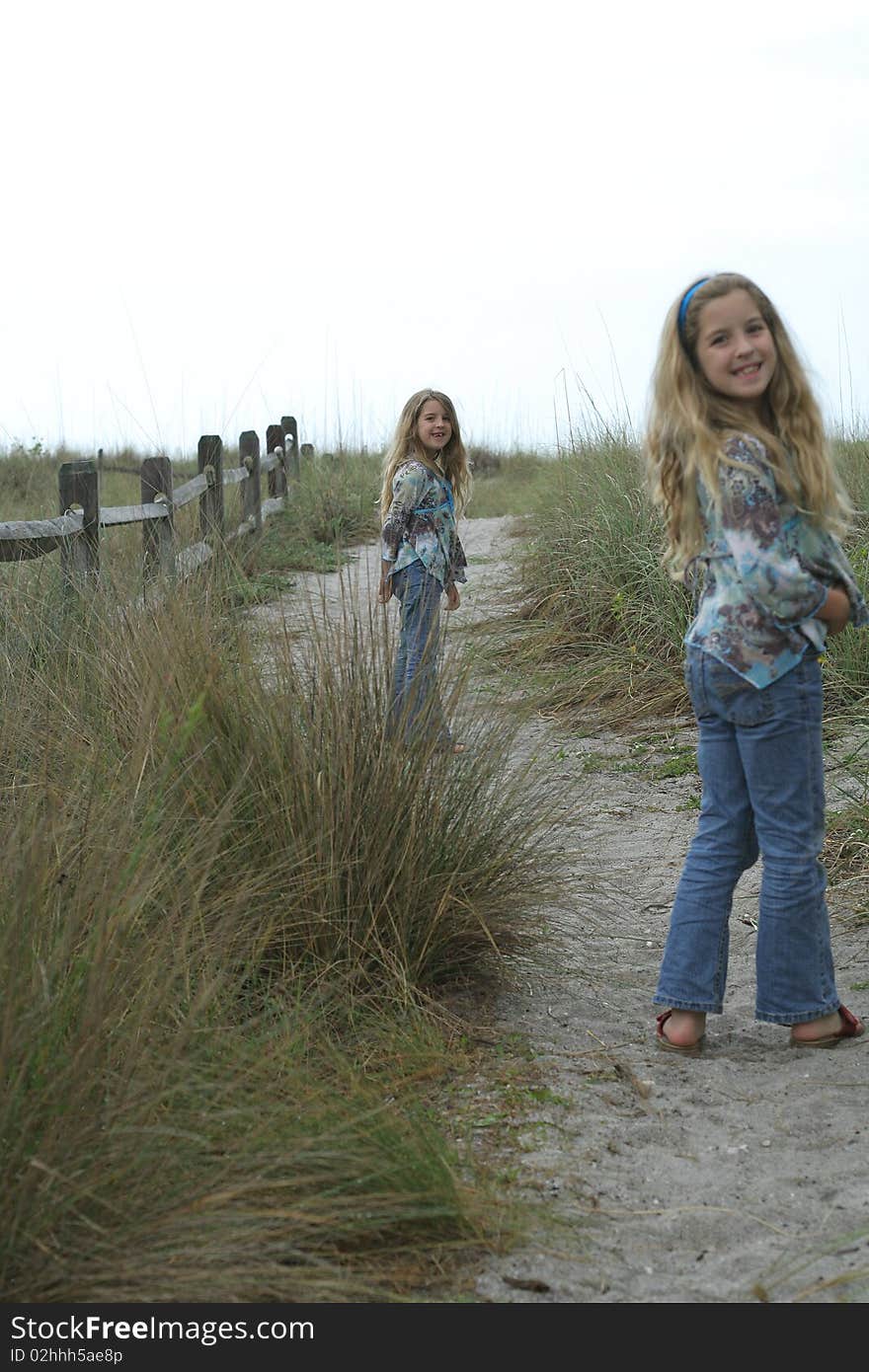 Happy children outside