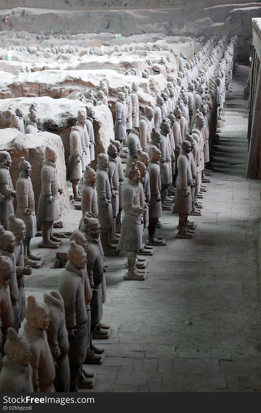 The UNESCO heritage site of XIAN, terracotta army warriors