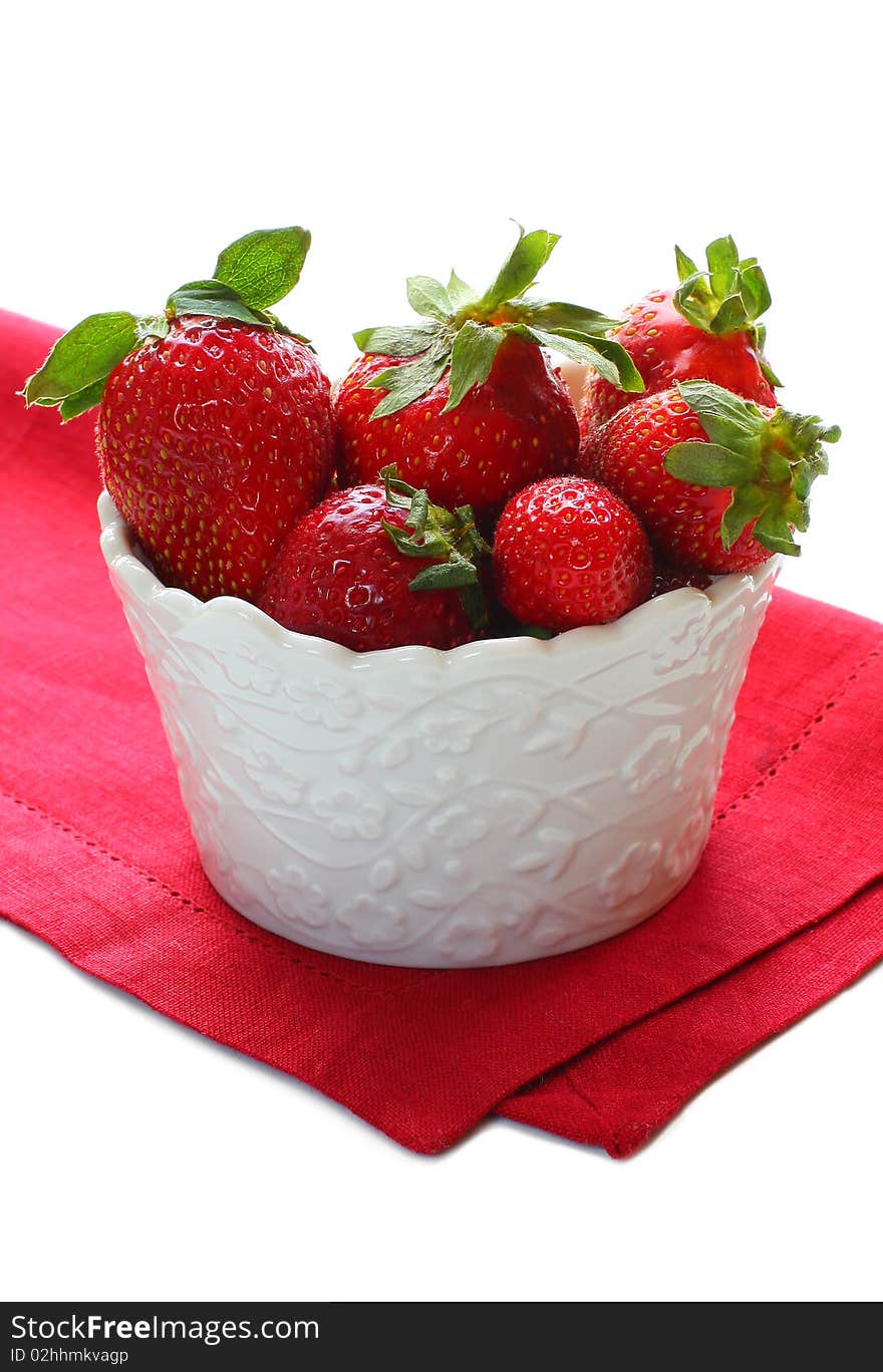 Fresh strawberries in a bowl