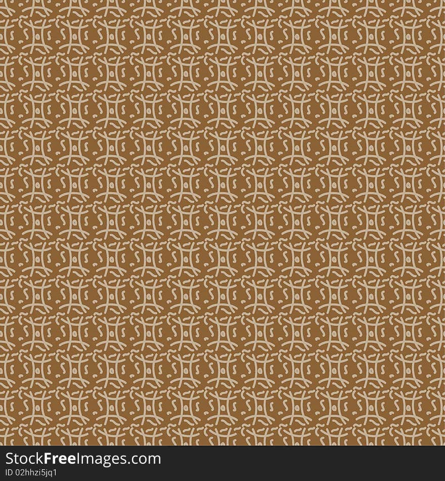 Hieroglyphic seamless pattern. Vector seamless wallpaper.