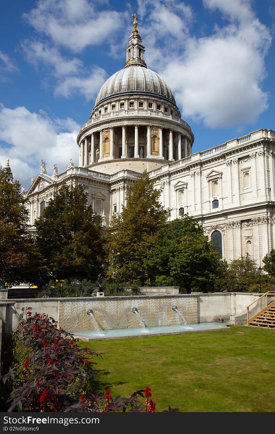 St Paul's cathedral in London in a sunny day