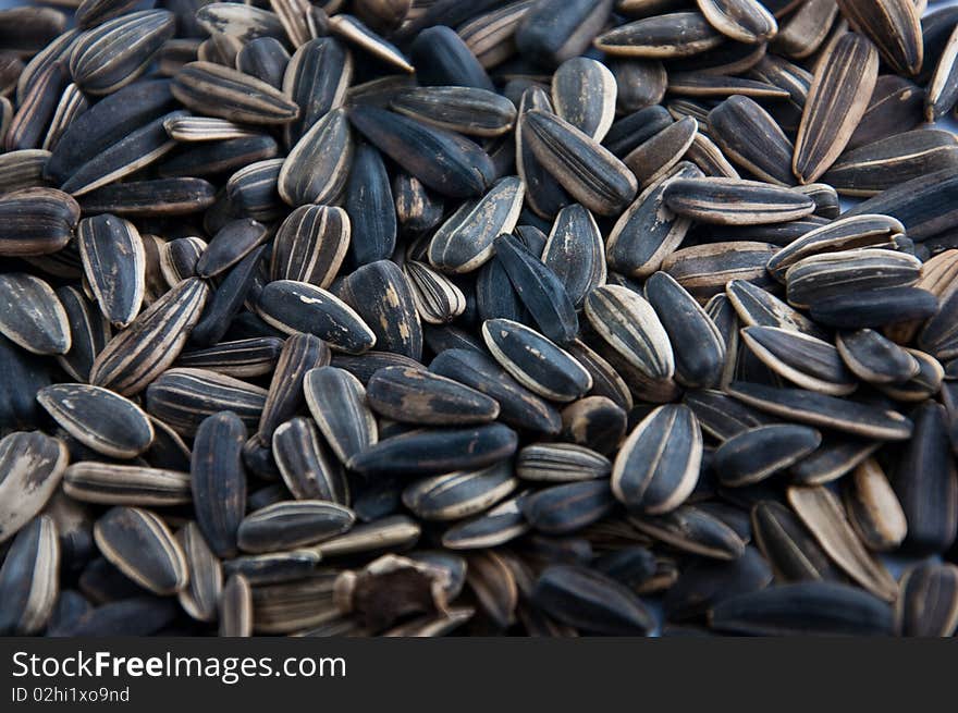 A handful of sunflower seeds