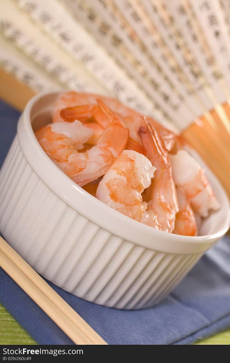 Healthy fresh orange shrimp isolated . Healthy fresh orange shrimp isolated .