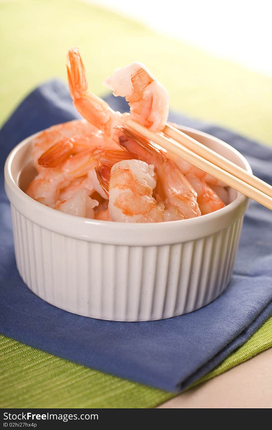 Healthy fresh orange shrimp isolated . Healthy fresh orange shrimp isolated .