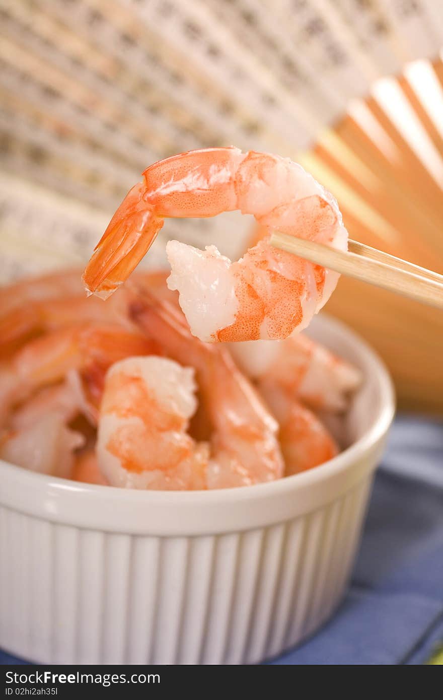 Healthy fresh orange shrimp isolated . Healthy fresh orange shrimp isolated .