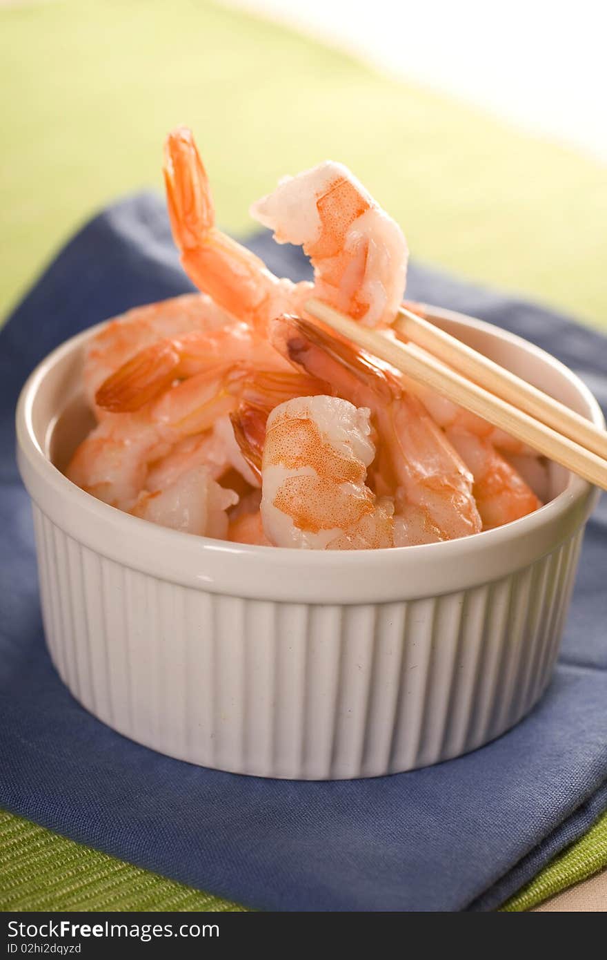 Healthy fresh orange shrimp isolated . Healthy fresh orange shrimp isolated .