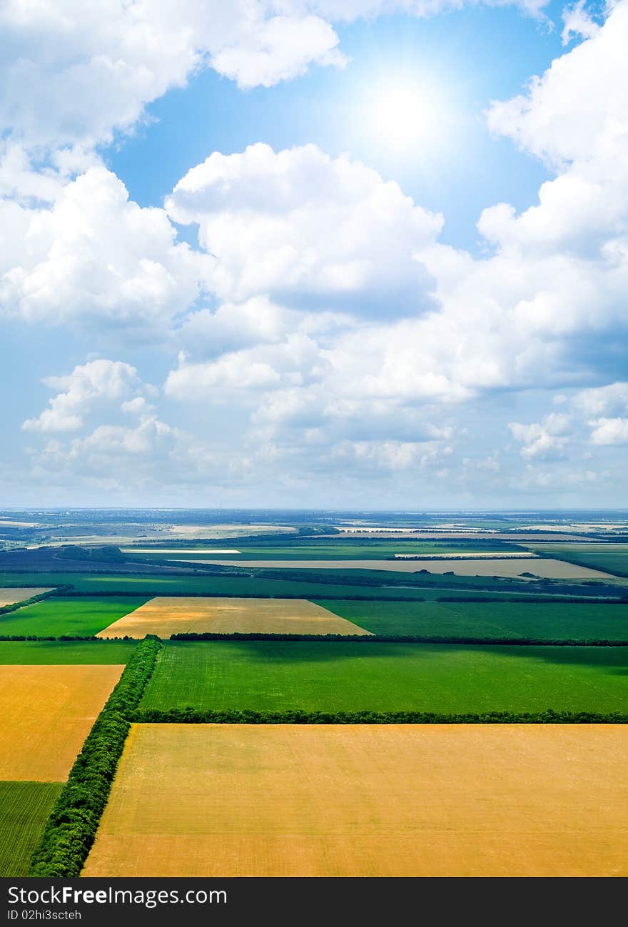 Rural landscape - view from above. Rural landscape - view from above.