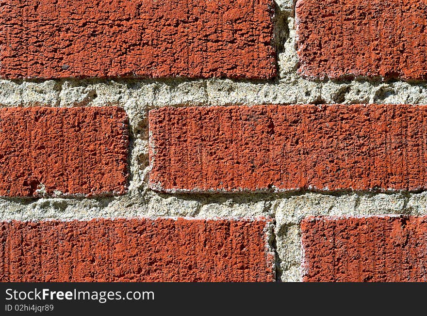 Red bricks under the sun light