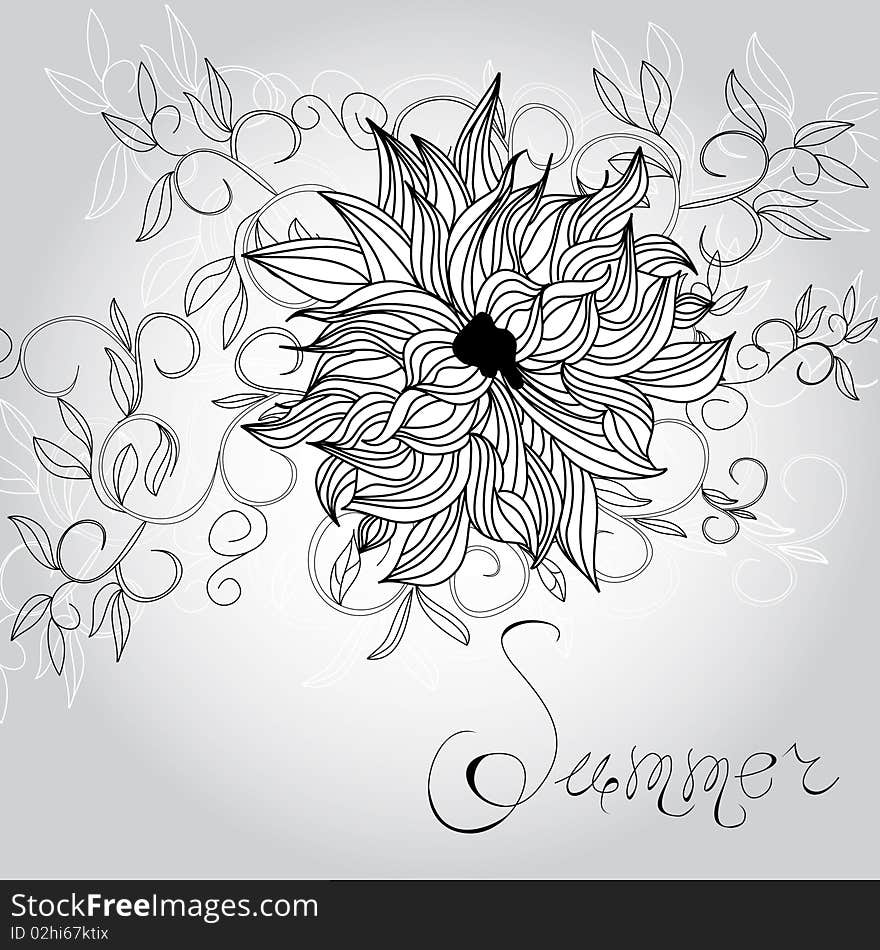 Summer background. Universal template for greeting card, web page, background