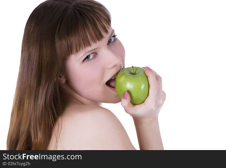 Woman With Green Apple