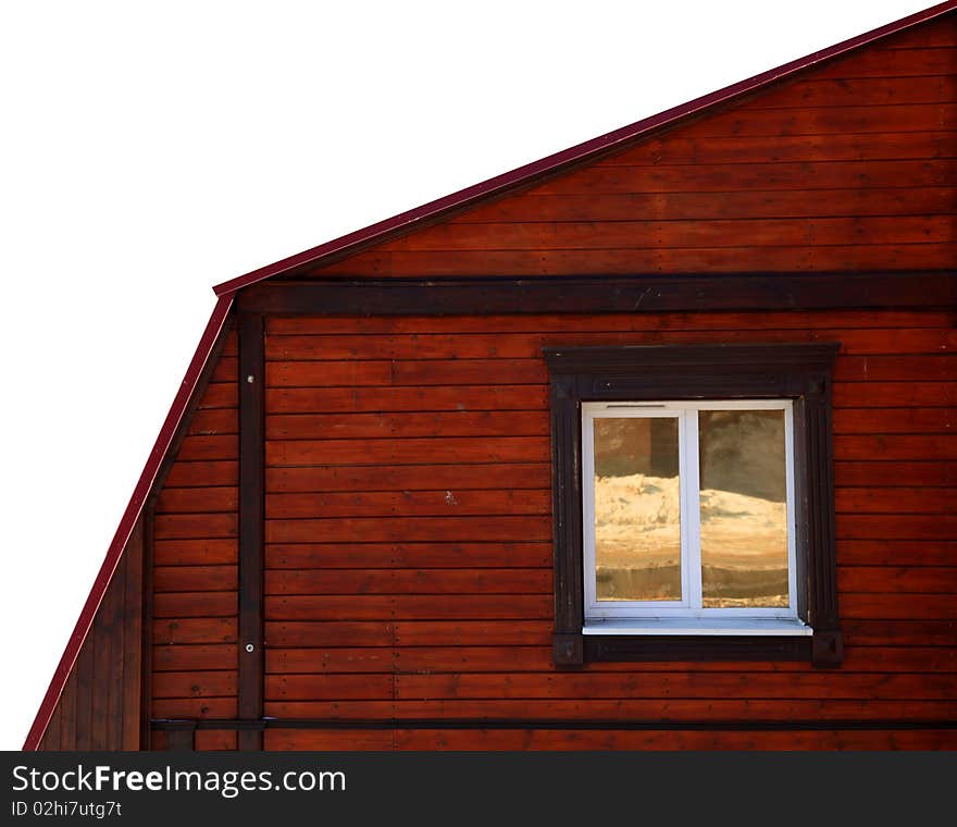 Part of a house isolated on white.