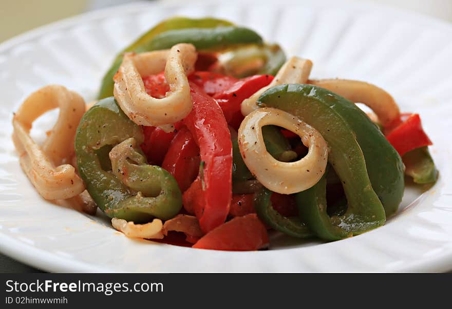 Stir Fry Squid Rings