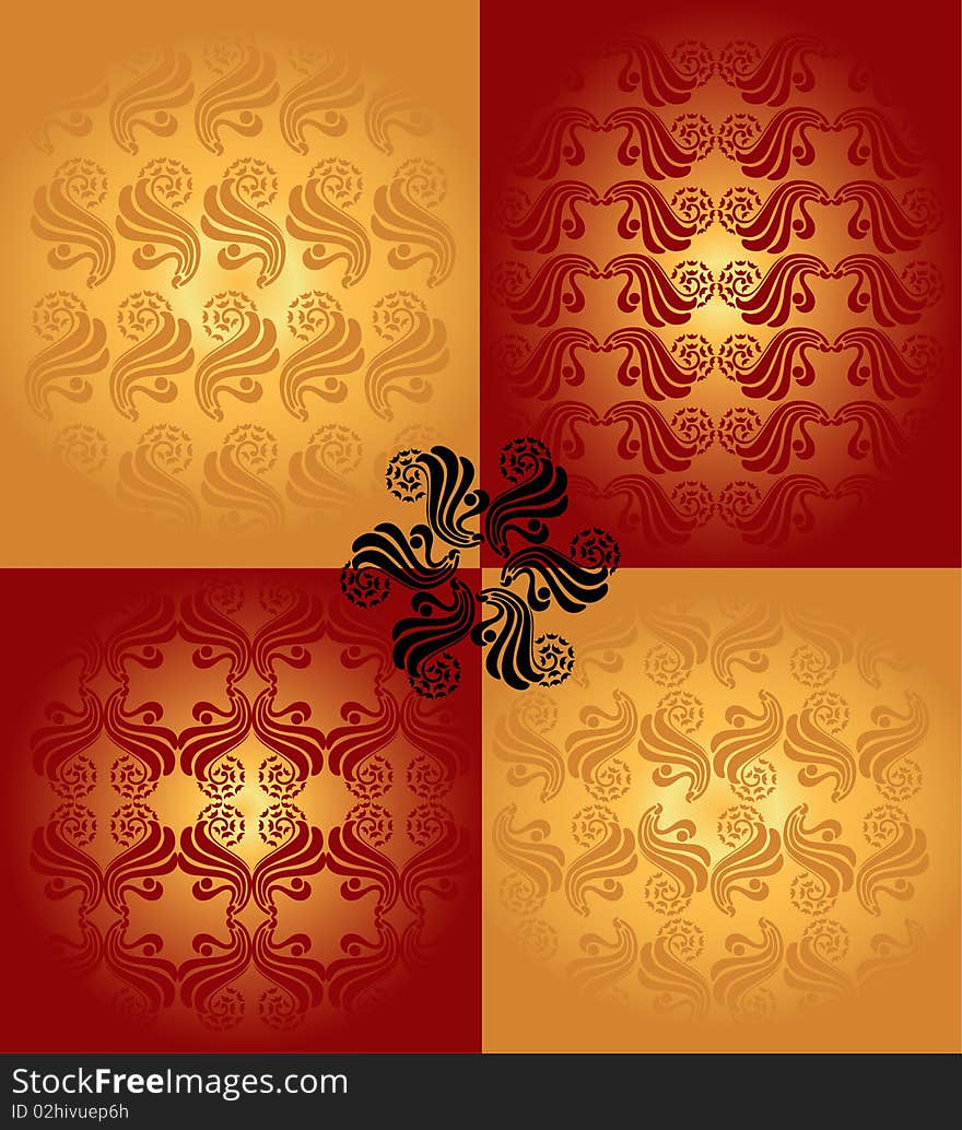 Modern flower pattern