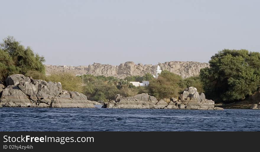 House on the banks of the Nile River. House on the banks of the Nile River