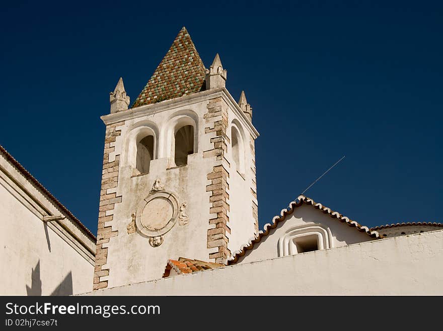 Church details in a city in Portugal