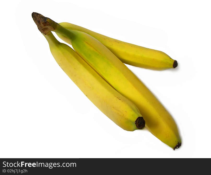 A bunch of bananas isolated on white background