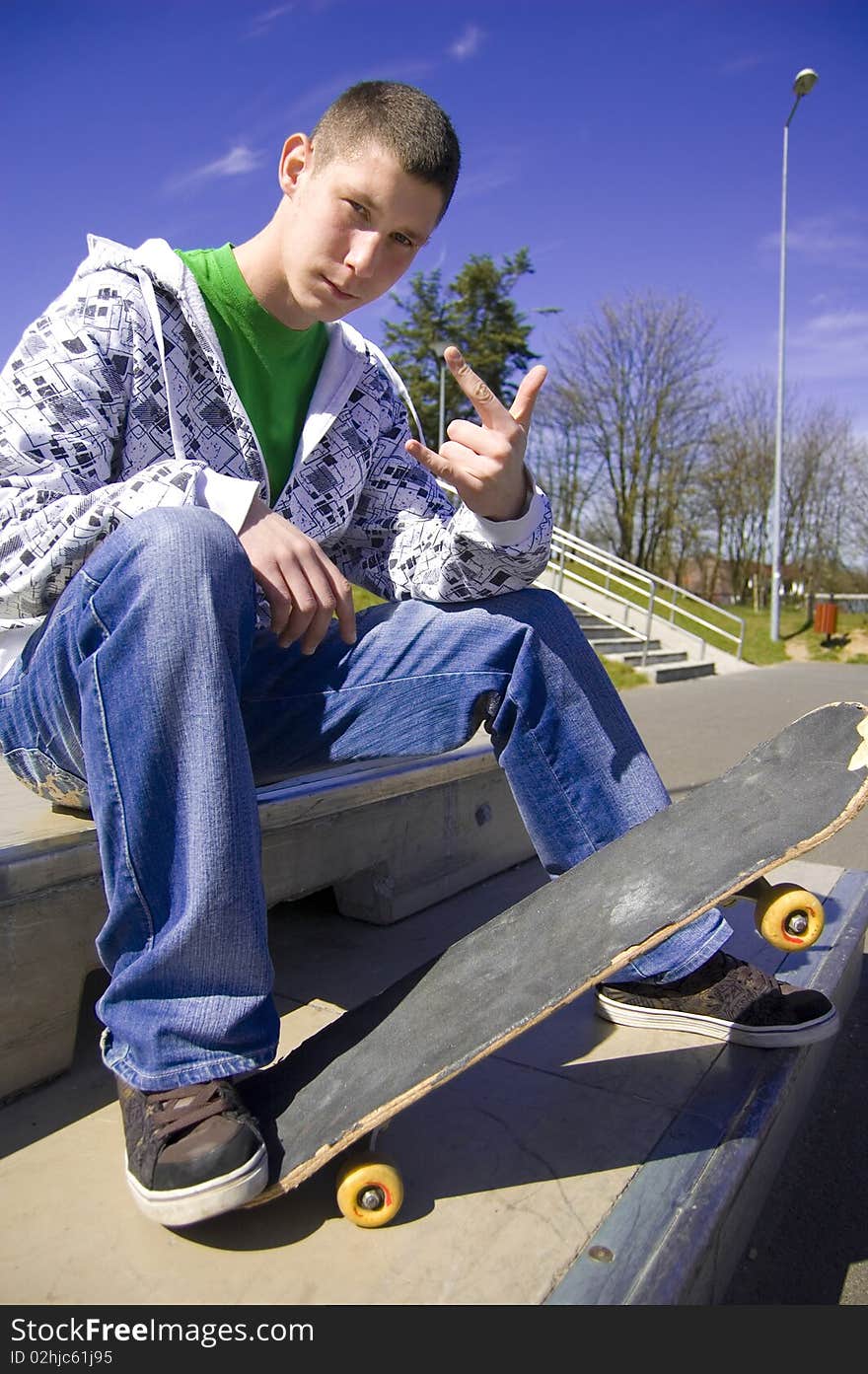 Teenage skateboarder conceptual image.