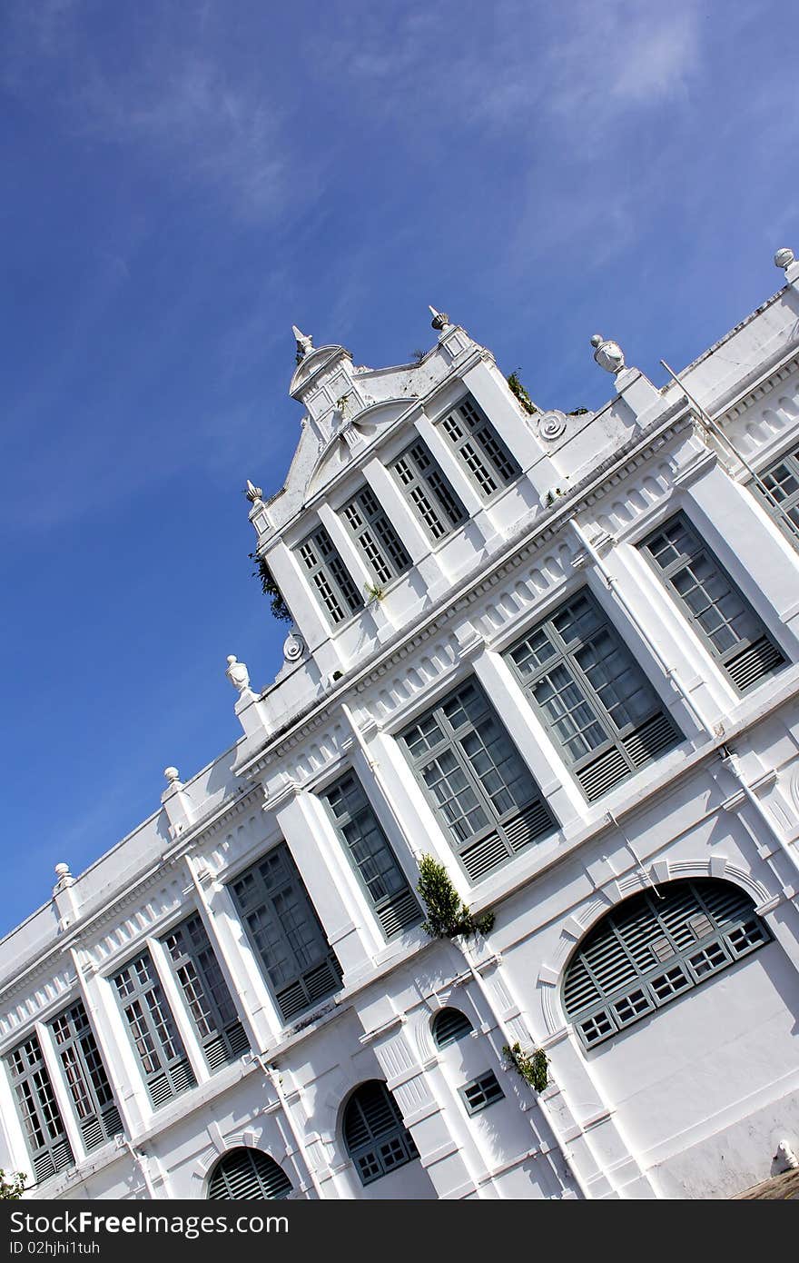 Exterior of historic building at Taiping, Malaysia