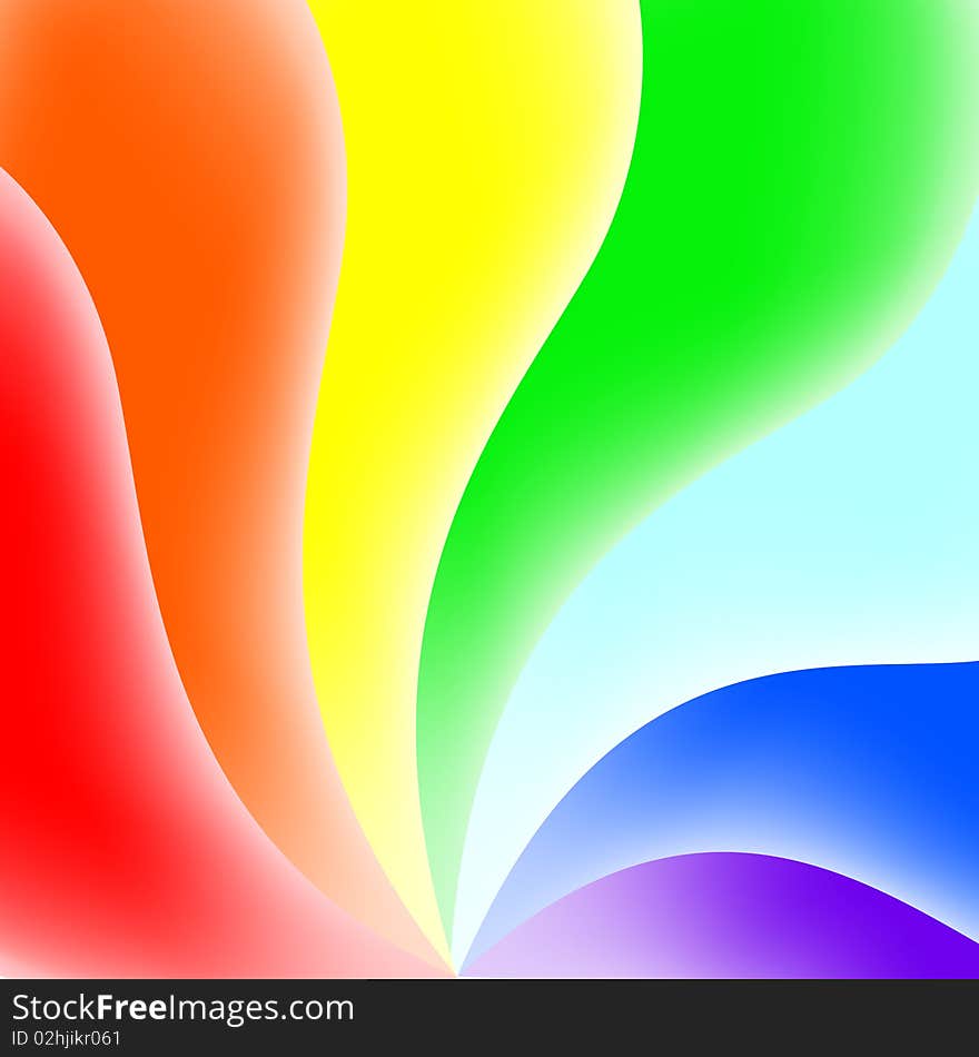 Vector illustration of a rainbow background