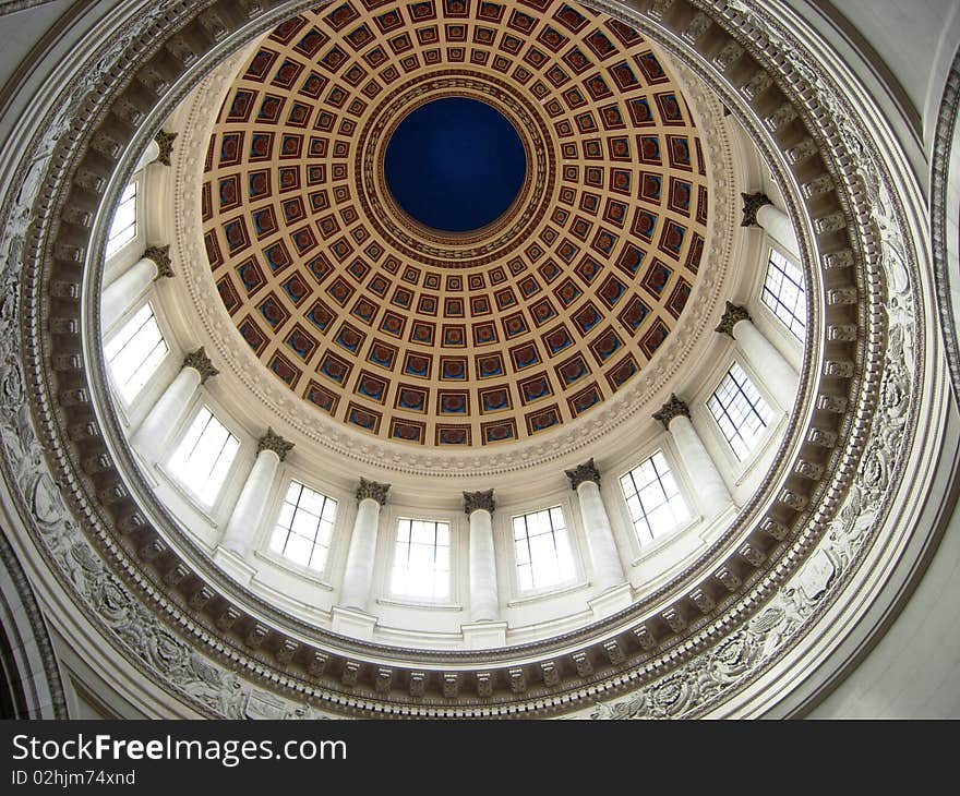 Beautiful dome in Cuba building. Beautiful dome in Cuba building.