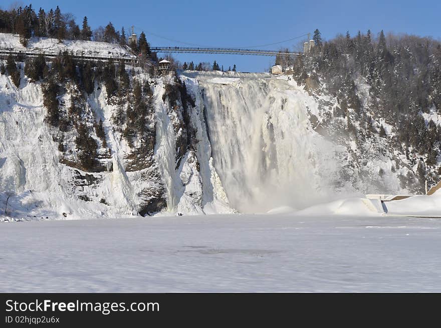 This water is just outside of Quebec City. This water is just outside of Quebec City.