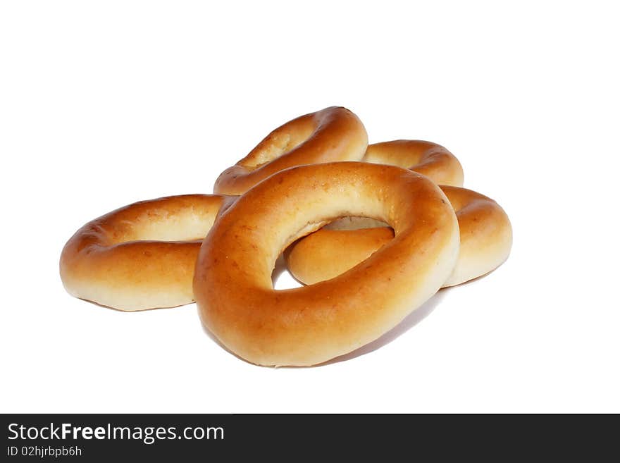 Isolated cookies on the white background