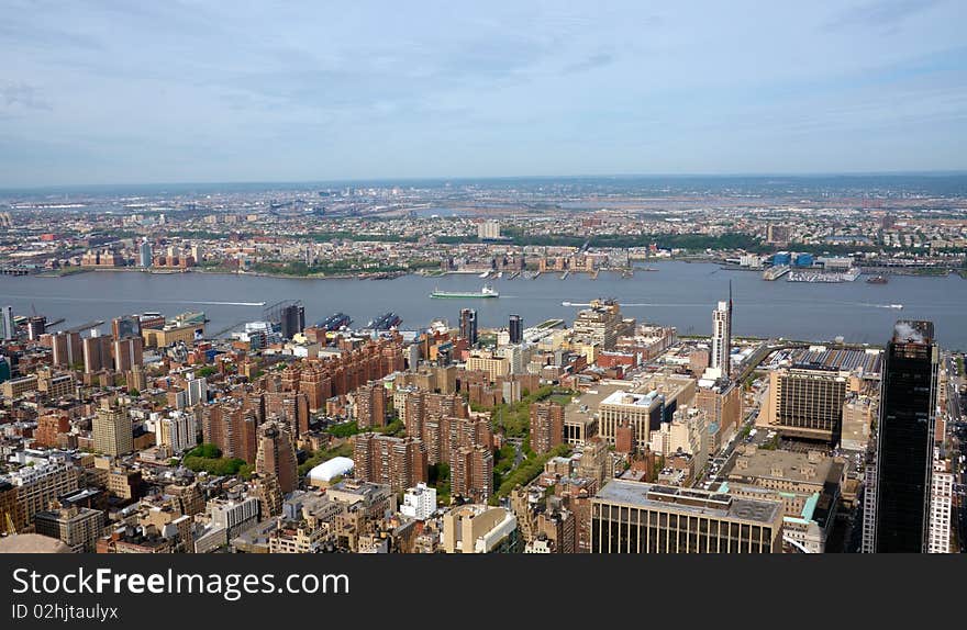 View of Manhattan NYC from above